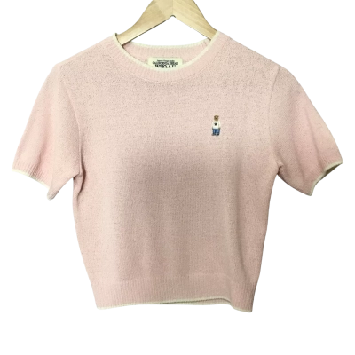 WHO AU  Womens  Size S Short Sleeve Knitted Top Pink  
