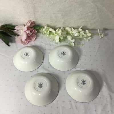 Churchill Blue Willow Pattern Set of 4 Cereal Bowls