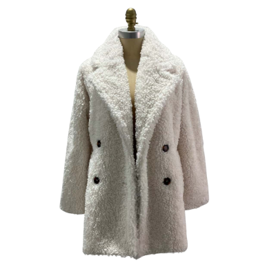 Hansen & Gretel Women's Size S Beige Fleece Trench Jacket
