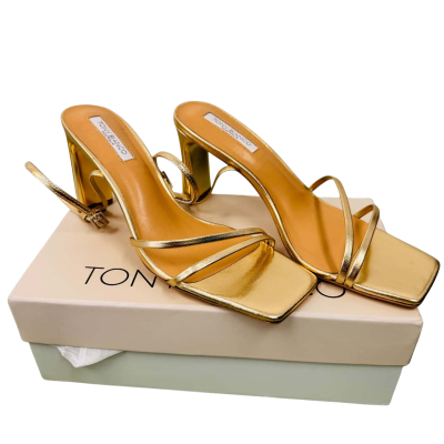 Tony Bianco CORNO Heels – Gold Nappa Metallic – Tony Bianco Australia size 9
