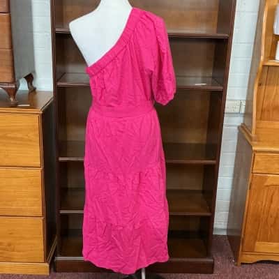 Jeanswest Womens  Size 14 Off The Shoulder Dress Pink  