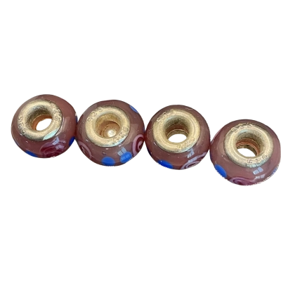   Women's Charm beads Blue / Purple 925 Stirling silver 