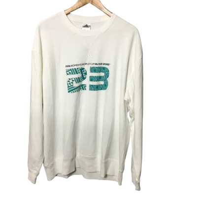Adidas Womens  Size L Crew Neck Jumper Teal / White 