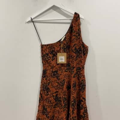 Stevie May Womens  Size M Cocktail Dress / Mini Dress Black  / Brown / Gold 