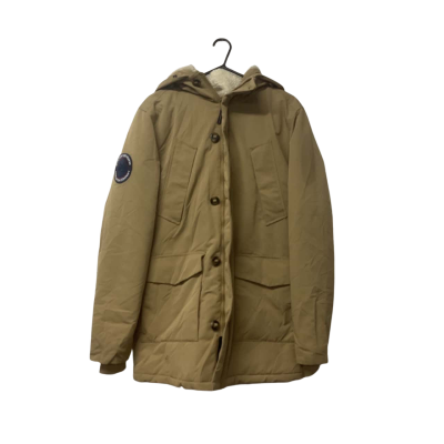 Mens Superdry Size M Long Winter Jacket Khaki 
