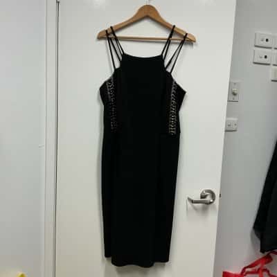 City Chic Womens  Size L Cocktail Dress Black  