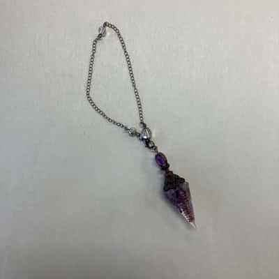 Women’s Purple Resin/Stone? Pendulum Pendants 