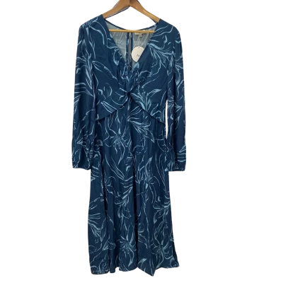  Ava Womens  Size 14 Long Sleeve Dress Blue 