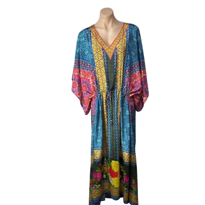 Ruby Yaya Womens Size XXL Multicoloured Pattern Kaftan Dress
