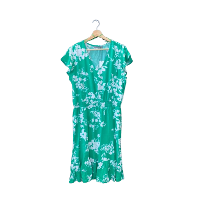 Katies Size 14 Casual Dress Floral/Green/Multicoloured/Pattern/White BNWT