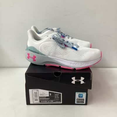 NEW - Under Armour UA W HOVR Machina 3 Running Shoes WHITE/BLUE Size EUR 40.5