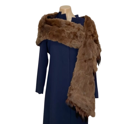 Vintage brown fur shawl from T.C Hunter. Size One Size 