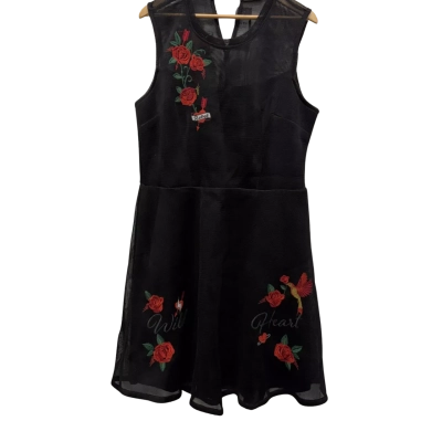 City Chic Womens  Size M Floral Dress Black  / Green / Red 