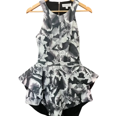 Finders Keepers Womens  Size M Playsuit Black  / White 