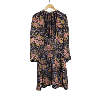 Zadig & Voltaire Womens  Size L Silk Midi Dress Multicoloured 