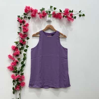 Forcast Womens Sleeveless Top Size 8 Mauve 