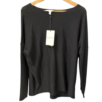 Witchery Womens Size S Long Sleeve Top Black  