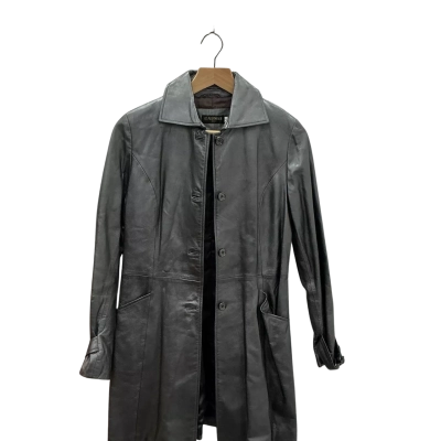 Italian Leather Jacket Womens L 