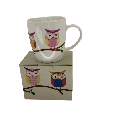 Red Vanilla Happy Owls Mug In gift Box  CAB