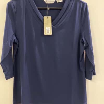  Womens  Size 12 Blouse Blue 