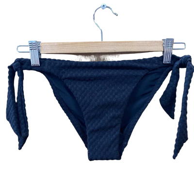 Seafolly Black Checked Tie-Side Bikini Bottoms Size 8