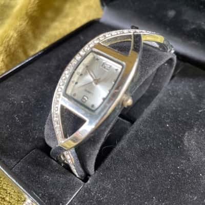 Lady’s Silver Cross-over Wristwatch Working 
