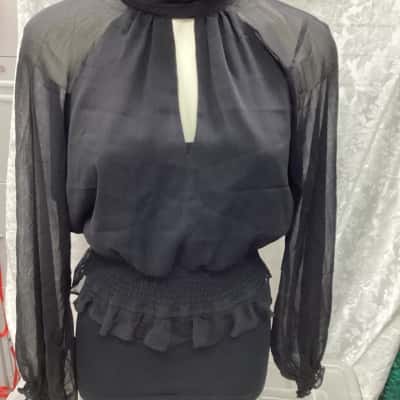 Sheike Womens  Size 12 Party Top Black  