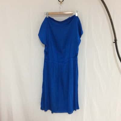 Jigsaw Womens  Size 12 Short Sleeve Dress  Blue 