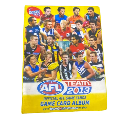 AFL 2013 game card album and cards