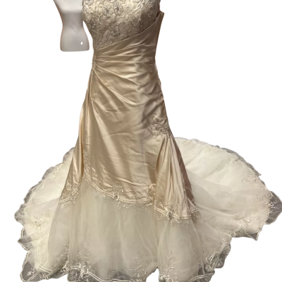  Stunning Sophia Tolli Beaded Bodice Wedding Dress Size 12 / 14 