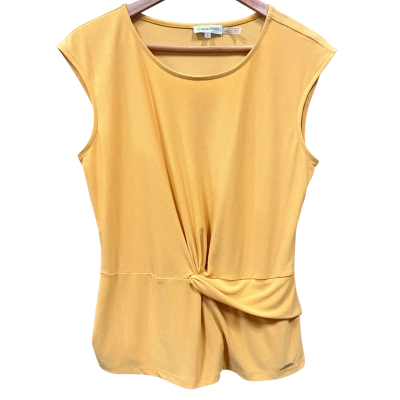 Calvin Klein Golden Yellow Gathered Top Size M