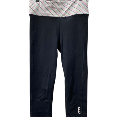 Lorna Jane Womens  Size M Bike Shorts Black  / Pinstriped / White 