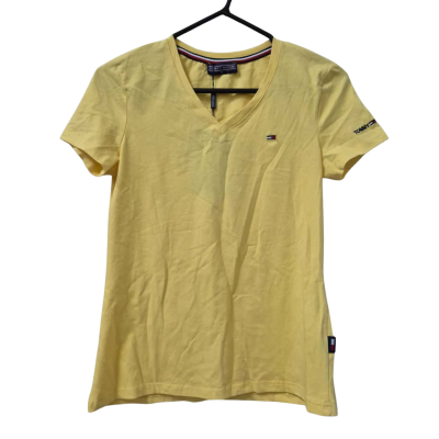 Tommy Hilfiger Mens V-Neck Shirt Size S Yellow 