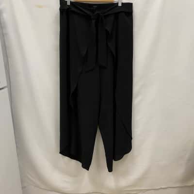 City Chic Women's Pants With Wrapped Pleats Size M Black  