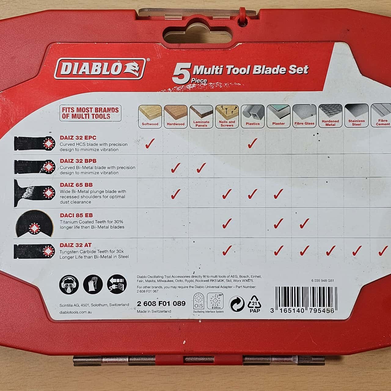 DIABLO MULTITOOL BLADE SET STARLOCK 5 PIECE