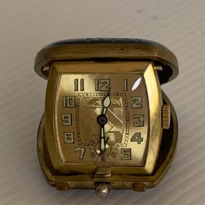 1920's Art Deco Folding Purse Travel Watch - IN WORKING ORDER