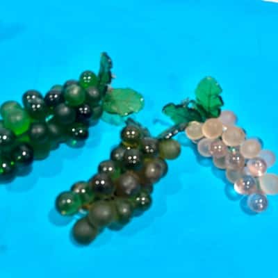 Vintage Glass Grapes - 3 bunches 
