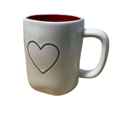 Rae Dunn Artisan Collection By Magenta Heart White Mug
