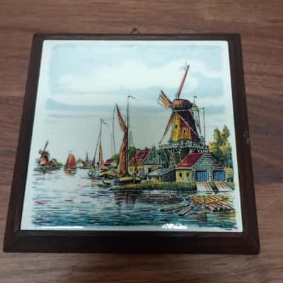 Dutch Framed Tile - Holland Wind Mill