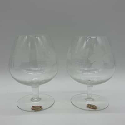 Vintage Bohemia Etched Glasses [S#6]