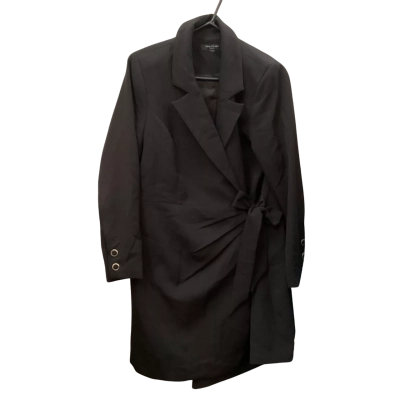 Forever New Curve Womens Trench Coat Black  