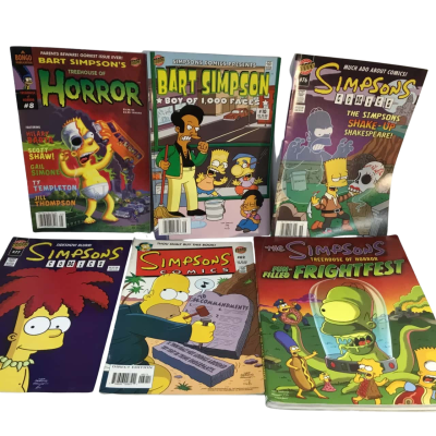 Simpsons Comics x 6 as pictured