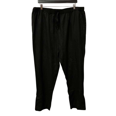  My Size Black Linen Mix Classic Full Length Pants Plus Size L 