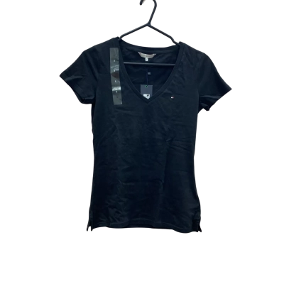 Tommy Hilfiger Womens Size S V-Neck Black T-Shirt