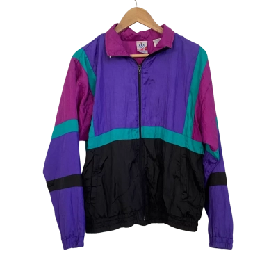 1992 USA Olympic Apparel Size M Front Zipper Black  / Green / Pink  / Purple 