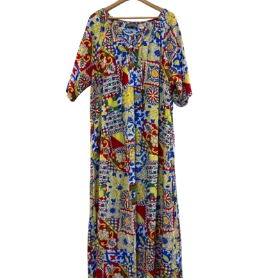 Kennedys Womens  Size XXL Short Sleeve Dress  Blue / Multicoloured / White 