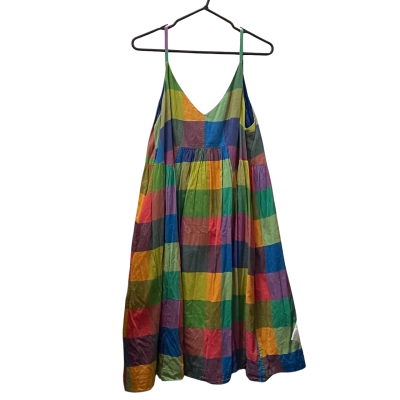 Gorman Size 16 Shoestring Strap Dress Multicoloured 
