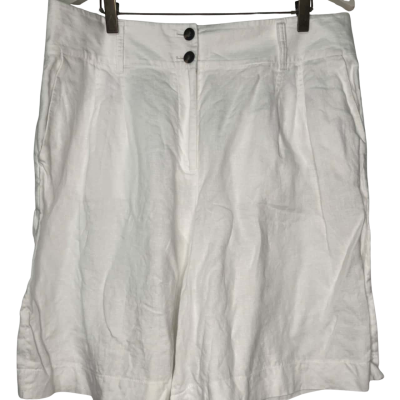 Boden Womens Size 18 White 100% Linen shorts