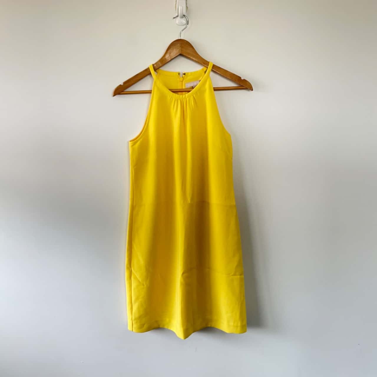 Banana Republic Yellow Halter Neck Mini Dress Size 4 / XXS