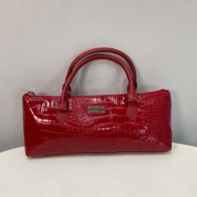 BNWOT Sachi Insulated Wine “Handbag” Red Crocodile 